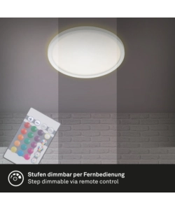 Plafoniera led con retroilluminazione con telecomando Ø 29,3 cm, 1850 lm